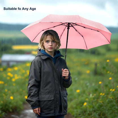 Travel Umbrella - Compact Umbrella for Rain - Perfect Large Auto Folding Umbrella - Ideal Car umbrella, Small umbrella, and Travel Companion