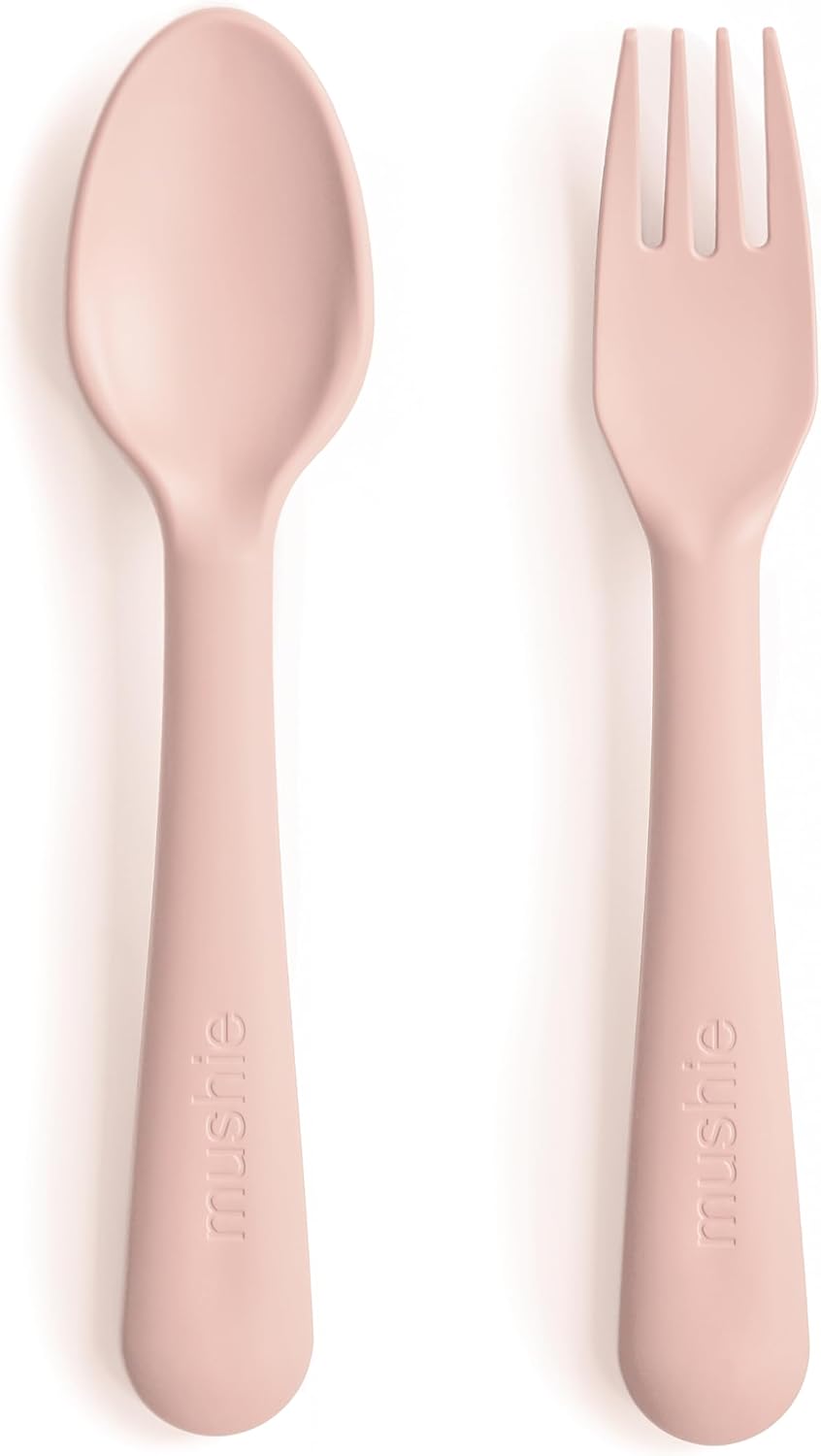 Flatware Fork and Spoon Set For Kids | Made in Denmark (Blush)