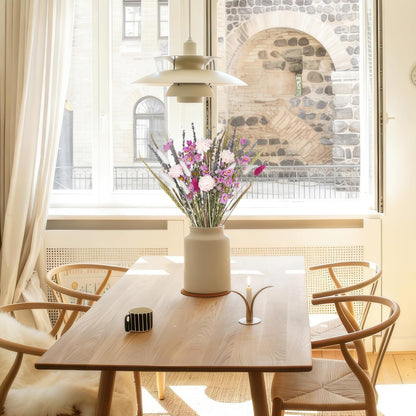 Dried Flowers Bouquet Dried Daisy Flower Natural Lavender Dry Flower Bunny Tails Pink Gerber Daisies Flowers Wheat Stalks Floral Stems Arrangements for Vase Table Centerpiece Decor Farmhouse