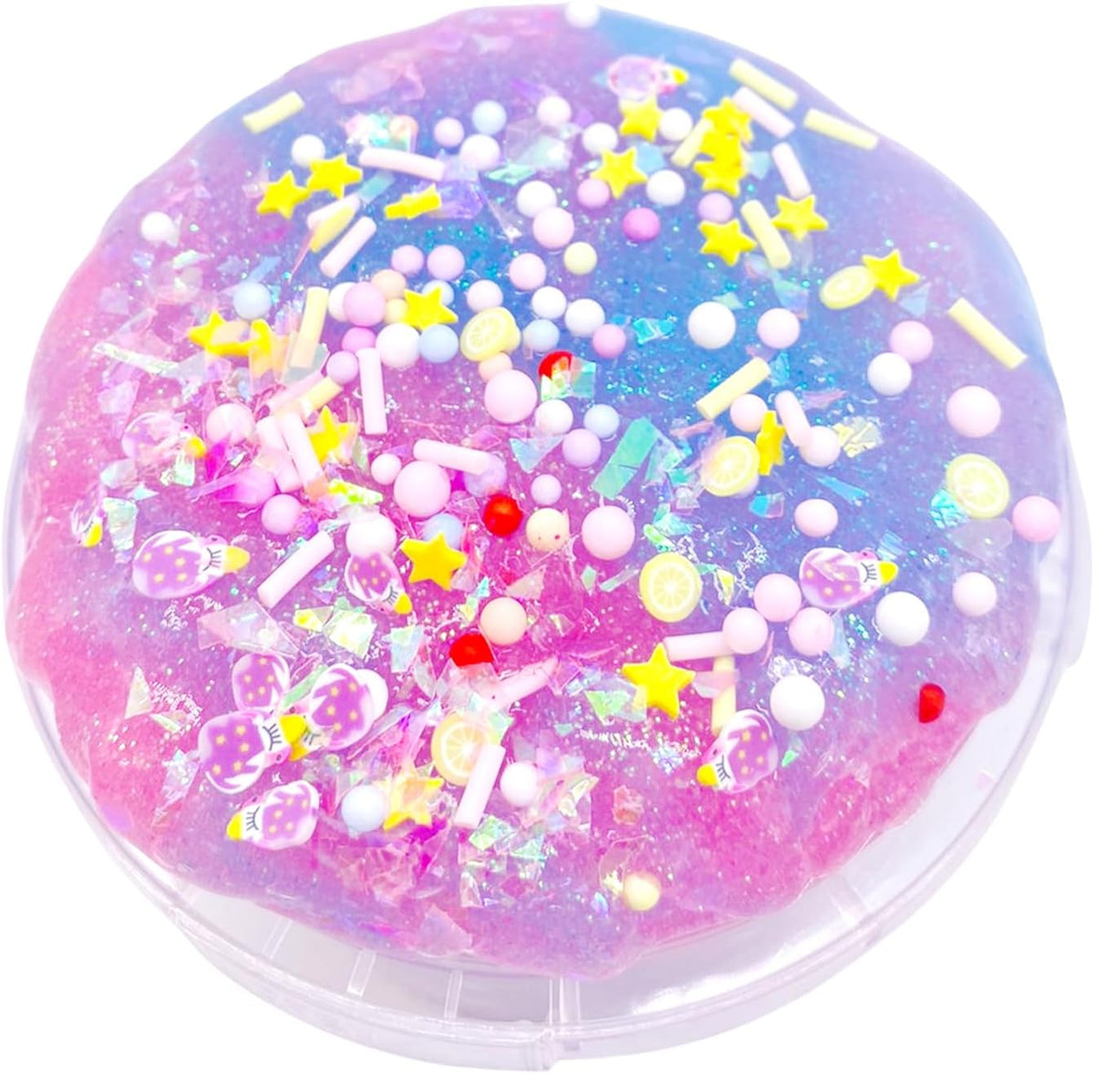 Big Bucket Premade Blue and Pink Galaxy Slime, Stretchy Non-Sticky, Sensory and Tactile Stimulation, Educational Game, Idea Stocking Stuffers Birthday Gifts Party Favors for Boys and Girls