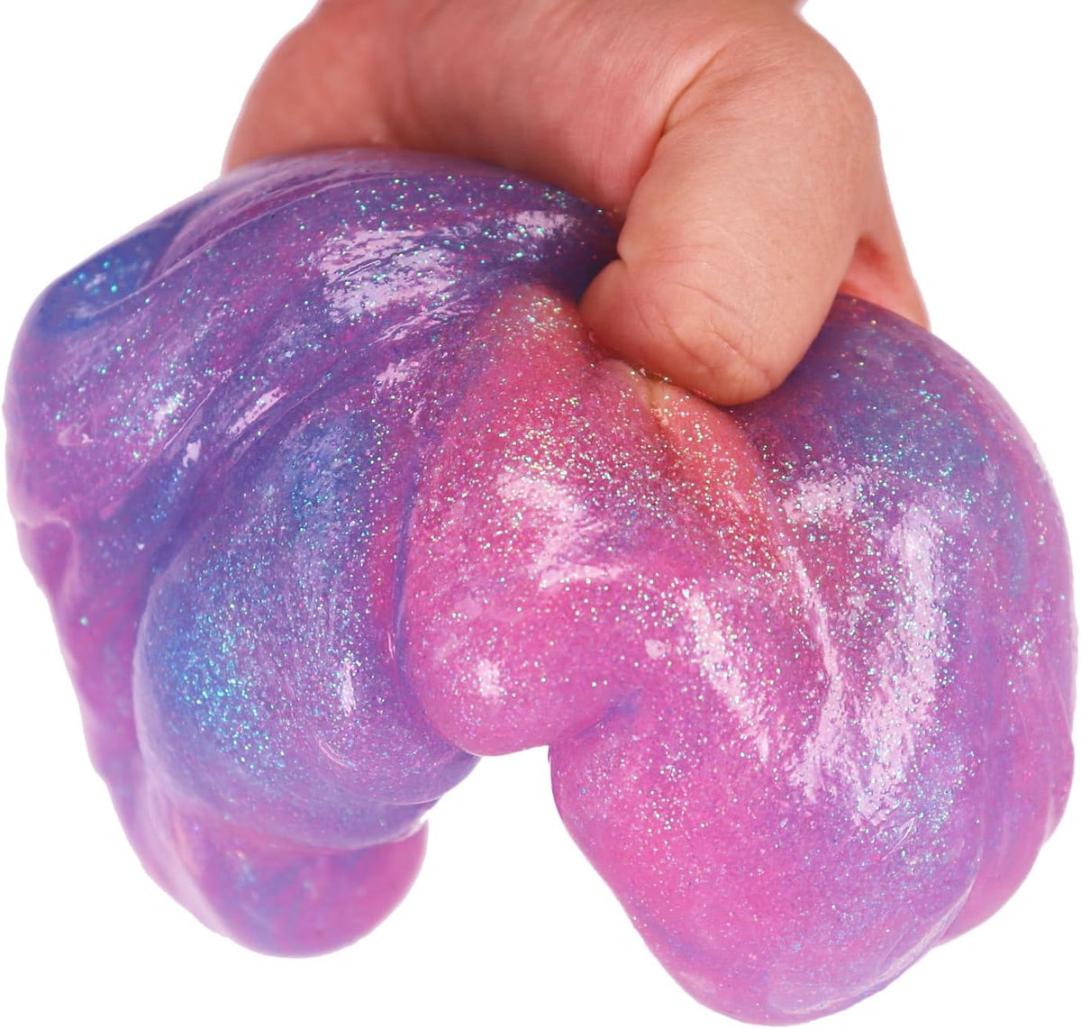 Big Bucket Premade Blue and Pink Galaxy Slime, Stretchy Non-Sticky, Sensory and Tactile Stimulation, Educational Game, Idea Stocking Stuffers Birthday Gifts Party Favors for Boys and Girls