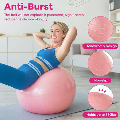 4 Pcs 26 Inch Yoga Exercise Ball Pilates
