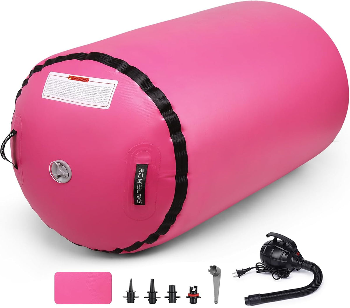 Air Roller Tumbling Barrel Back Somersault Backbend Trainer for Inflatable Gymnastics Springboard Cheerleading Equipment, with Electric Pump for Yoga Cheerleading Home Gym Use