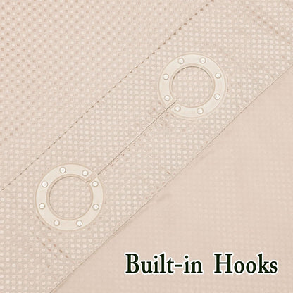 No Hook Cloth Blush Pink Shower Curtain with Liner, 72x80