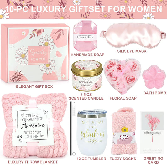 Birthday Gifts for Women Pink Mother's Day Gift Self Care Get Well Gifts