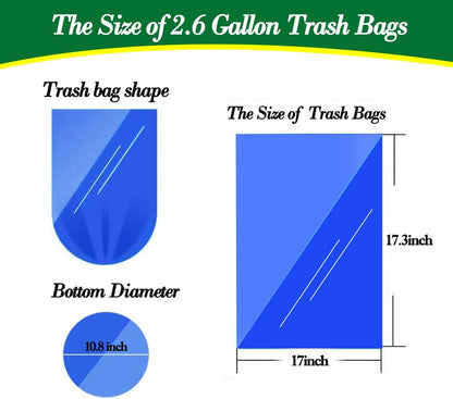 2.6 Gallon 240 pcs Small Pink Trash Bags, Strong Garbage Bags, Bathroom Trash Can Bin Liners Unscented, Mini Plastic Bags for Office, Waste Basket Liner, Fit 6-10 Liters, 2-2.6 Gal