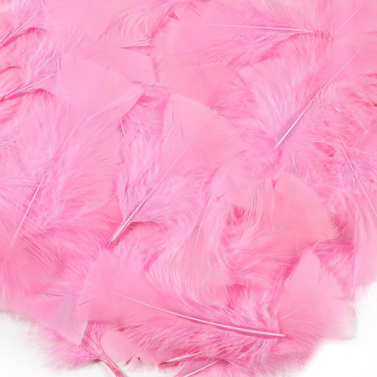 Light Pink Turkey Craft Feathers for Crafts Supplies,300Pcs,3-5inch