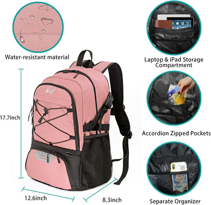 Basketball Backpack Large Sports Bag with Separate Ball Holder & Shoes Compartment, Best for Basketball, Soccer,Gym