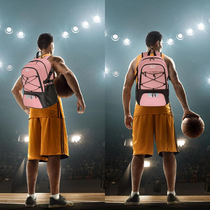 Basketball Backpack Large Sports Bag with Separate Ball Holder & Shoes Compartment, Best for Basketball, Soccer,Gym