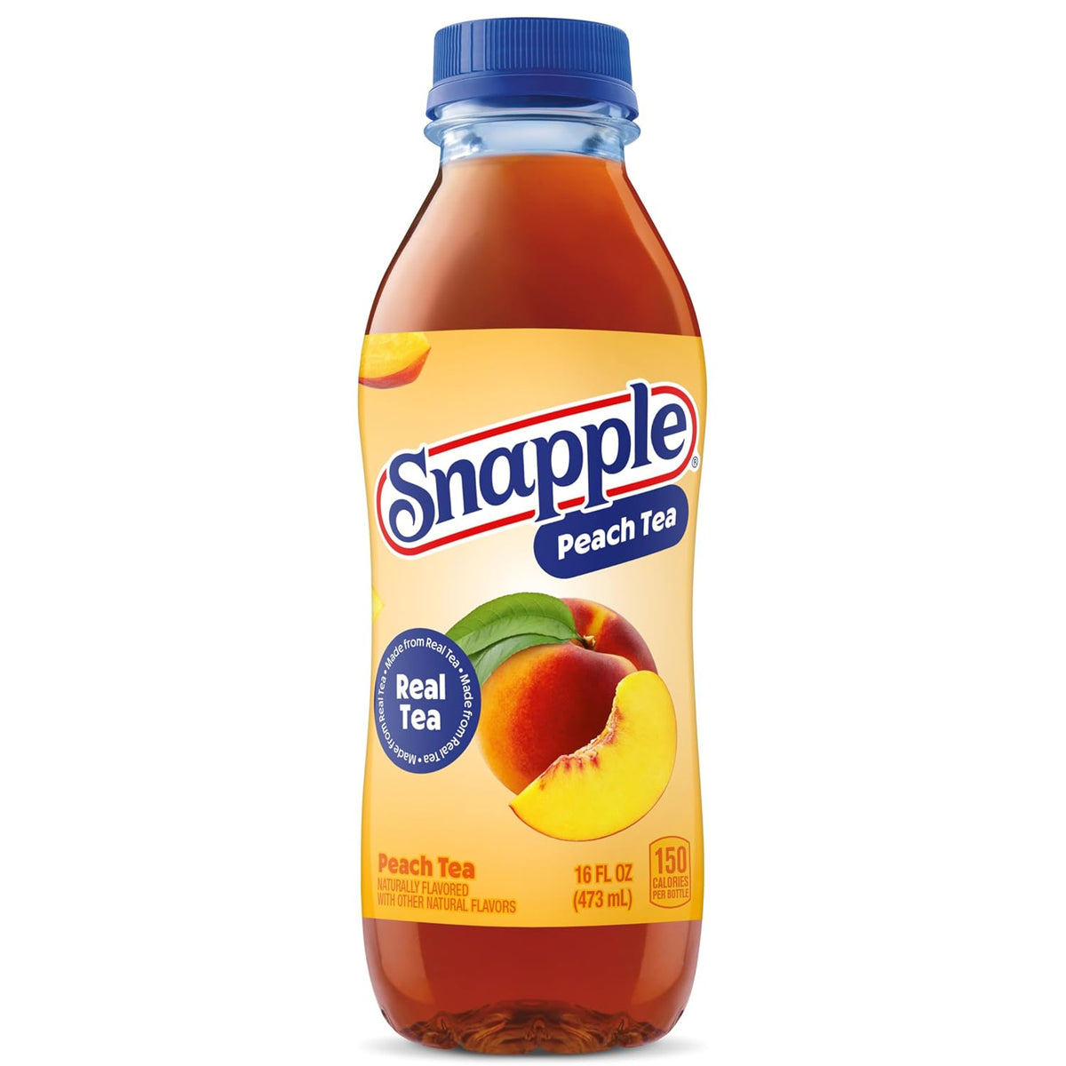 Peach Tea, 16 fl oz recycled plastic bottle, Pack of 12