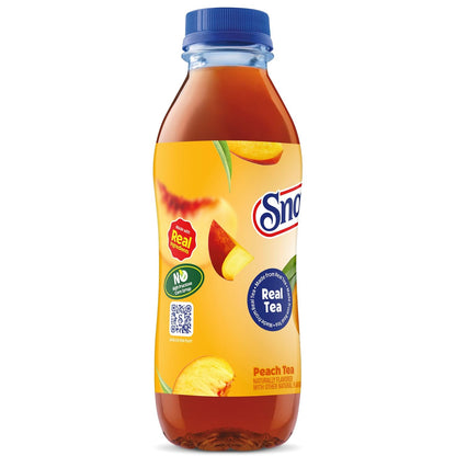 Peach Tea, 16 fl oz recycled plastic bottle, Pack of 12