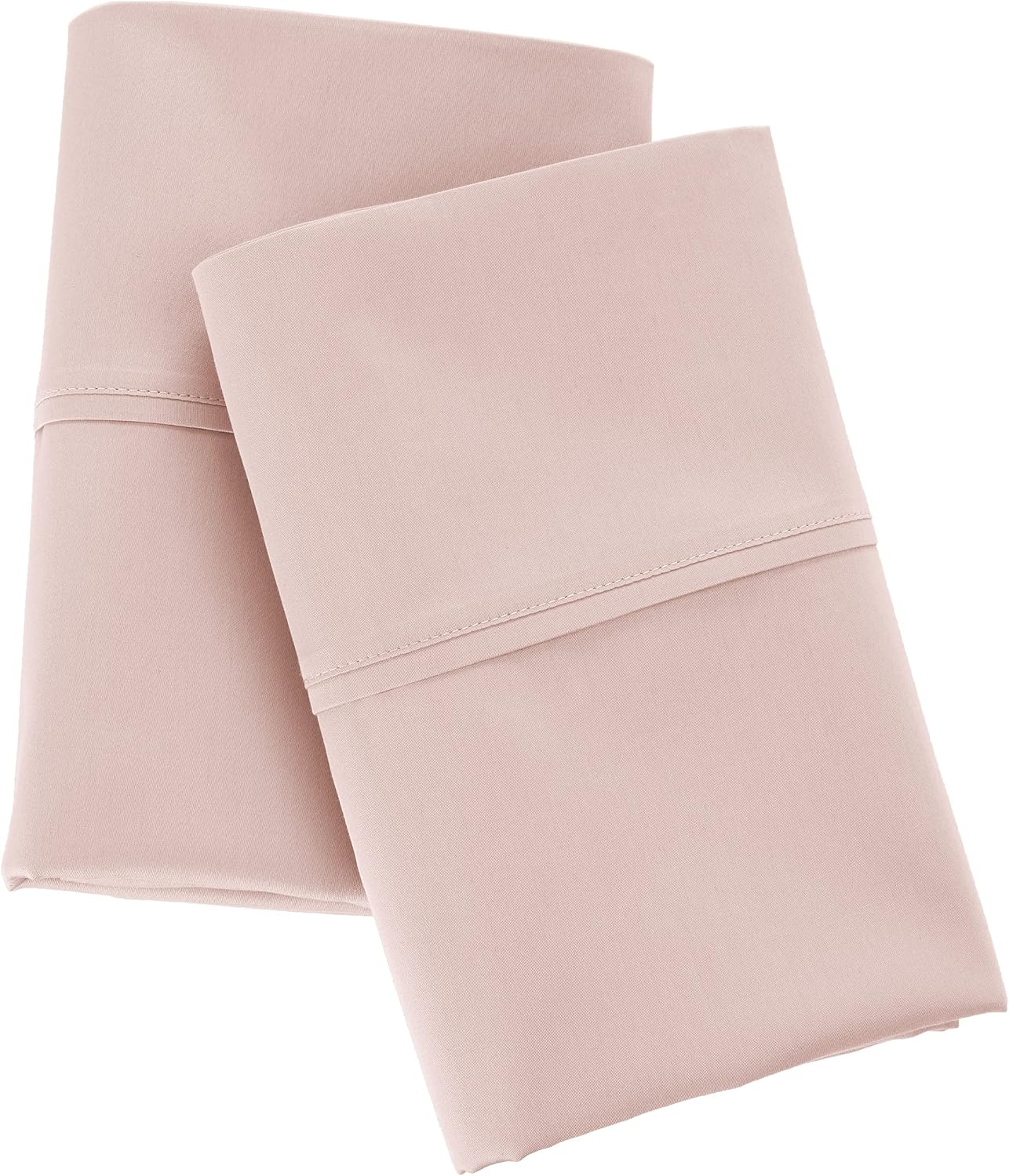 Amazon Aware 100% Organic Cotton 300 Thread Count Pillowcase Set, Blush, Standard, 2 Pack, 32" x 20"