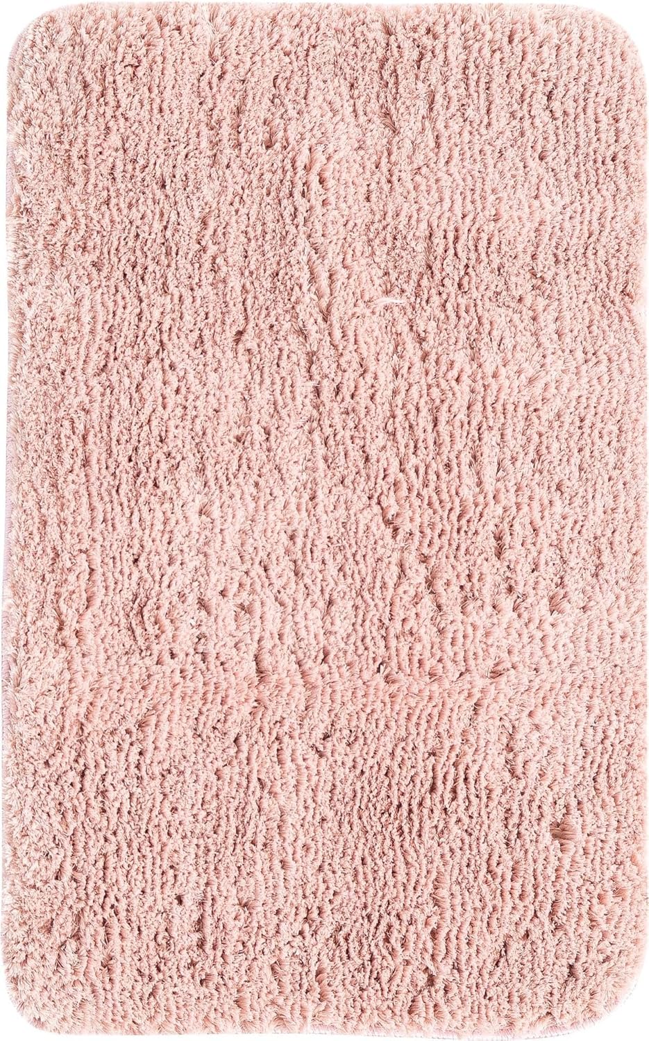 Rugs.com Bano Luxe Bath Mat Collection Rug – 2' x 3' Cotton Candy Pink Machine Washable Shag Bath Mat, Extra Soft and Absorbent, Non-Slip, Quick Dry, Perfect for Bathroom