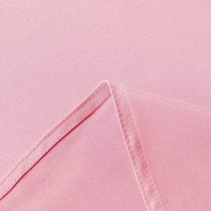 sancua 60 Inch Round Tablecloth (Fits 20-48 Inch Tables), Water Resistant Spill Proof Washable Polyester Table Cloth Decorative Fabric Table Cover for Dining, Buffet Parties and Camping, Pink