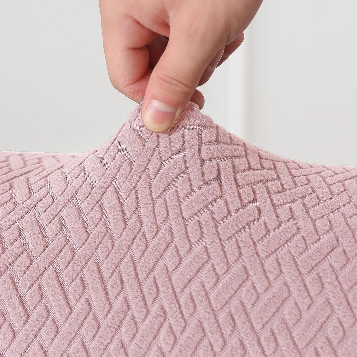 LiveGo Armless Accent Chair Cover Slipcover,Slipper Chair Stretch Spandex Removable for Armless Chair Furniture Protector for Living Dining Room Hotel (Pink)