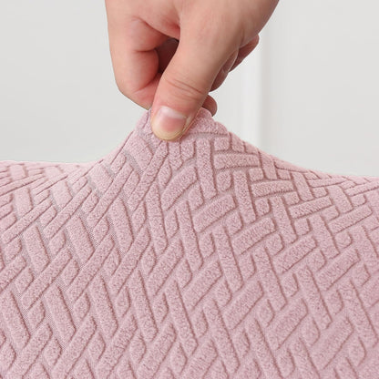 LiveGo Armless Accent Chair Cover Slipcover,Slipper Chair Stretch Spandex Removable for Armless Chair Furniture Protector for Living Dining Room Hotel (Pink)