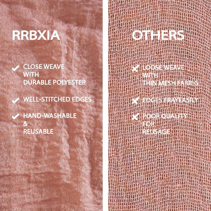 2Pcs Cheesecloth Table Runner Blush Pink 10FT Boho Gauze Cheese Cloth Table Runners 120 Inches Long Rustic Sheer for Centerpiece Home Party Christmas Wedding Baby Shower Spring Easter Decor