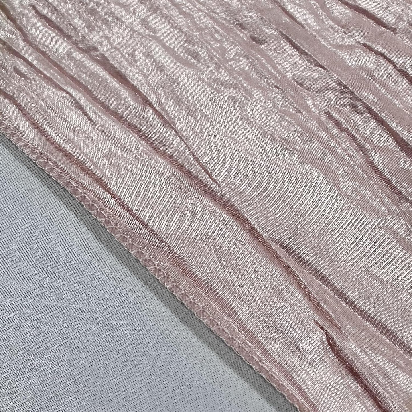 YOUR CHAIR COVERS - 120 Inch Round Crinkle Taffeta Tablecloth - Blush, Crushed Shiny Dining Table Cloth for Wedding Party Birthday Baby Bridal Shower