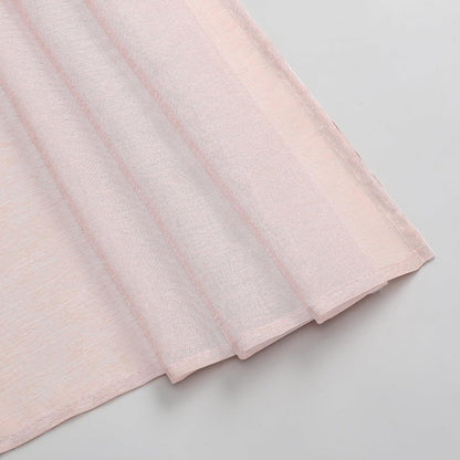 DONREN Peach Pink Sheer Window Scarf for Girls Party - Luxury Soft Semi Sheer Scarf for Wedding (1 Panel,52 Inch by 216 Inch Length)