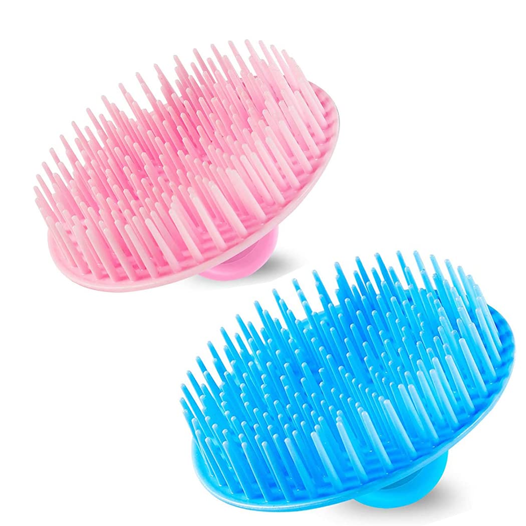 2PCS Hair Scalp Scrubber Massager Brush Head Exfoliator Shower Shampoo Comb