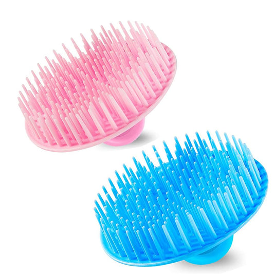 2PCS Hair Scalp Scrubber Massager Brush Head Exfoliator Shower Shampoo Comb