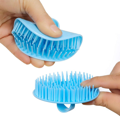 2PCS Hair Scalp Scrubber Massager Brush Head Exfoliator Shower Shampoo Comb