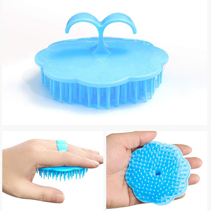 2PCS Hair Scalp Scrubber Massager Brush Head Exfoliator Shower Shampoo Comb