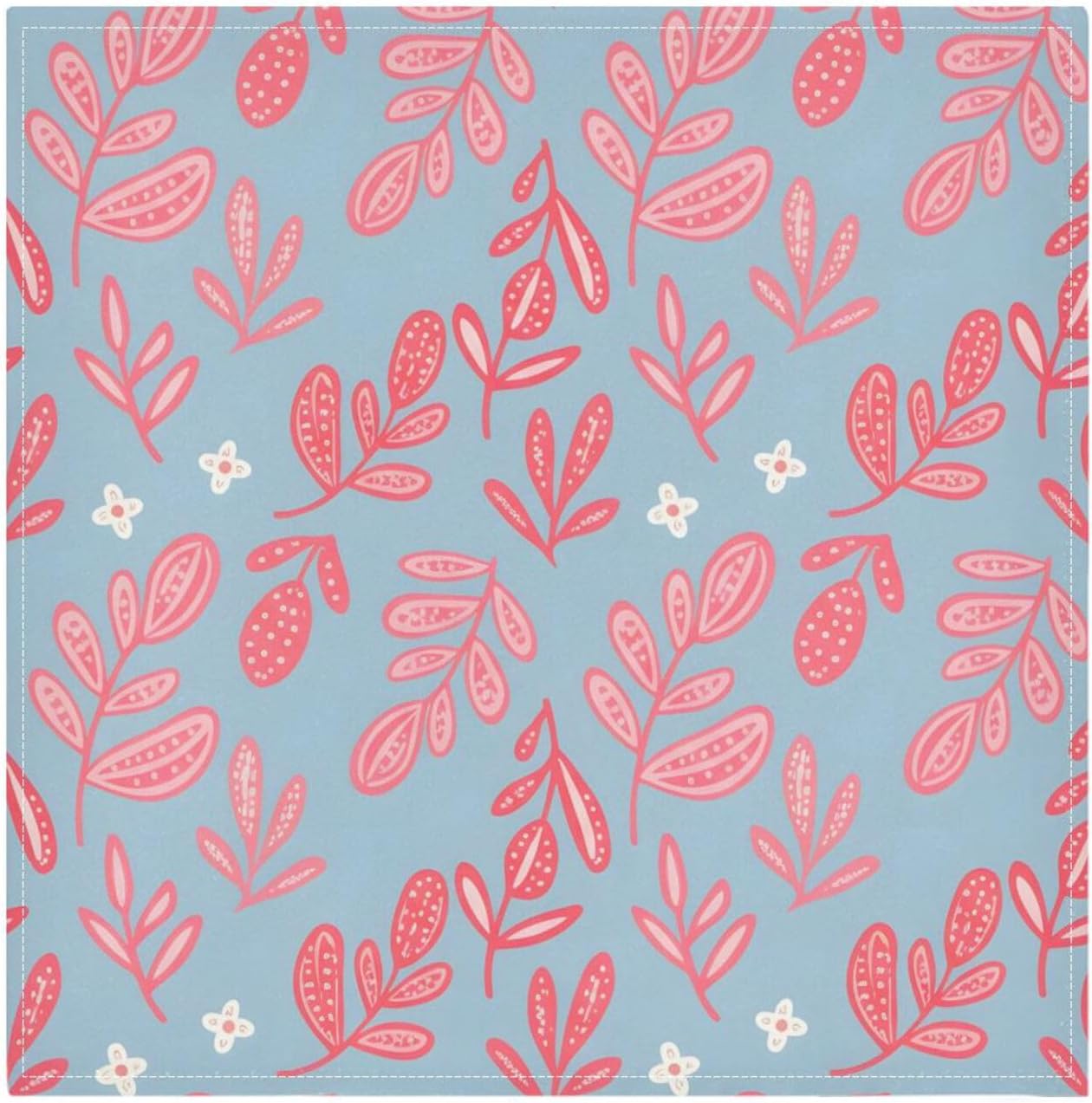 Pink Dotted Branches Pattern Cloth Napkins, Reusable Table Napkins for Parties, Home, Party Dinner Decoration, Washable, 20" x 20"