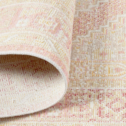 Momeni Rugs ISABEISA-7PNK4060 Isabella Traditional Geometric Flat Weave Area Rug, 4'0" x 6'0", Pink