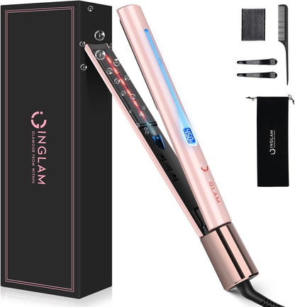 IG Infrared Titanium Flat Iron Hair Straightener 1 Inch