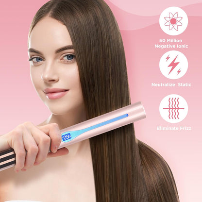 IG Infrared Titanium Flat Iron Hair Straightener 1 Inch