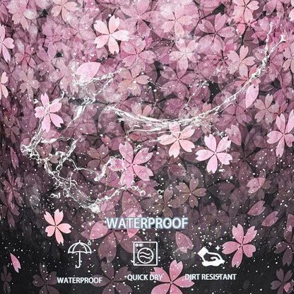 Cherry Blossoms Laundry Basket Pink Flowers Foldable Oxford Cloth Funny Tote Bag Laundry Hamper Clothes Storage Bucket Organizer For Bathroom/Laundry Storage/Bedroom 18.9x16.5 Inch