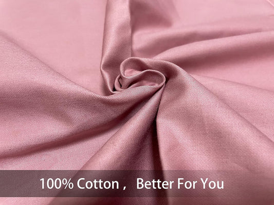 iMaylex Soft 100% Egyptian Cotton Zipper Pillow Case, Cozy and Lightweight Pillowcase, Set of 2, Lotus Pink, Standard, 20" x 26"
