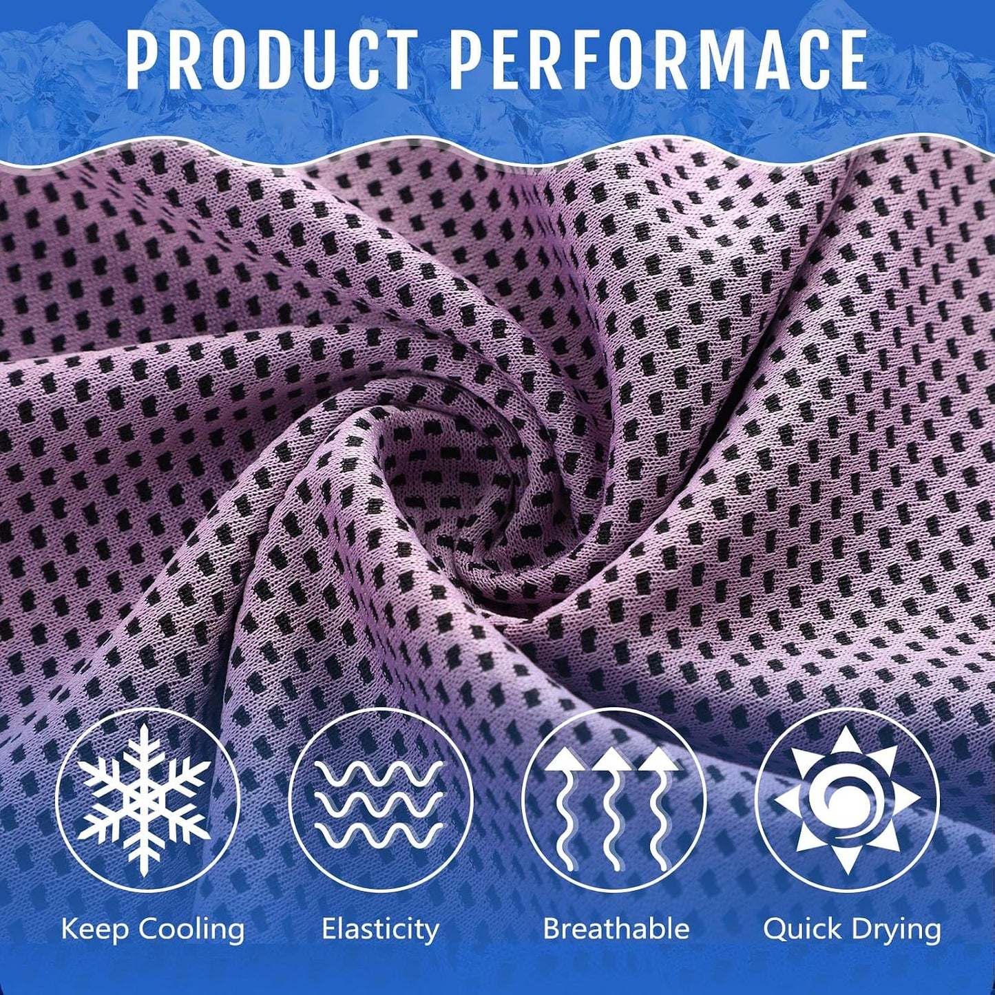 Hosuly 30 Pack Cooling Towels, 40"x12" Ice Breathable Soft Chilly Sweat Rag Microfiber Workout Rags for Gym Cooling Towels for Neck and Face for Yoga Golf Sport Running