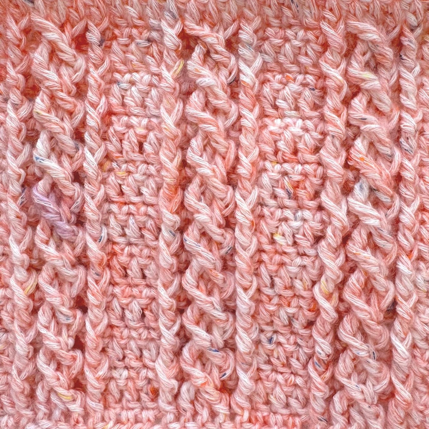 Cotton to The Core Speckled Soft Baby Yarn for Crocheting, 6-Pack (810Yds / 300G), Free Patterns - Size 3 DK Light Worsted Weight Cotton Yarn for Knitting - Light Peach
