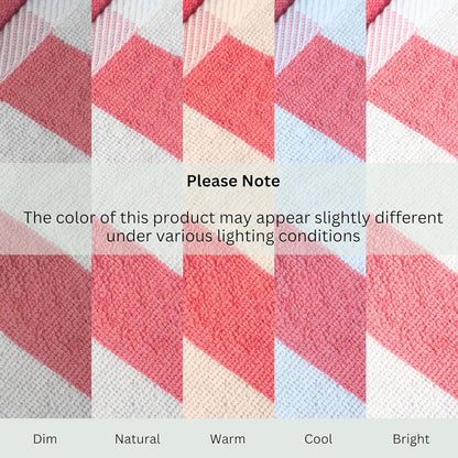 Salt Earth Cotton Striped Beach Cabana Towel, 6 Pack - 30"x60" Quick Dry Towels, Pool Essentials, Travel, Gym & Bathroom Towels, Oversized Beach Vacation EssentialsLux Pink