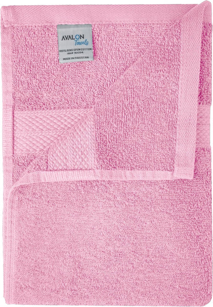 Avalon Towels Bath Towels for Bathroom 100% Cotton Pink Bathroom Towels Pack of 12 (24x48 inches) - Quick Drying Bath Towels Set Small, Light Weight & Absorbent Perfect Gym & Pool Towel Set