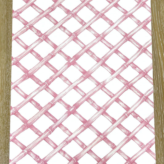Lattice Paper Table Runner Roll - Pink Cross Check Pattern for Parties or Weddings - Disposable Table Runner American Made