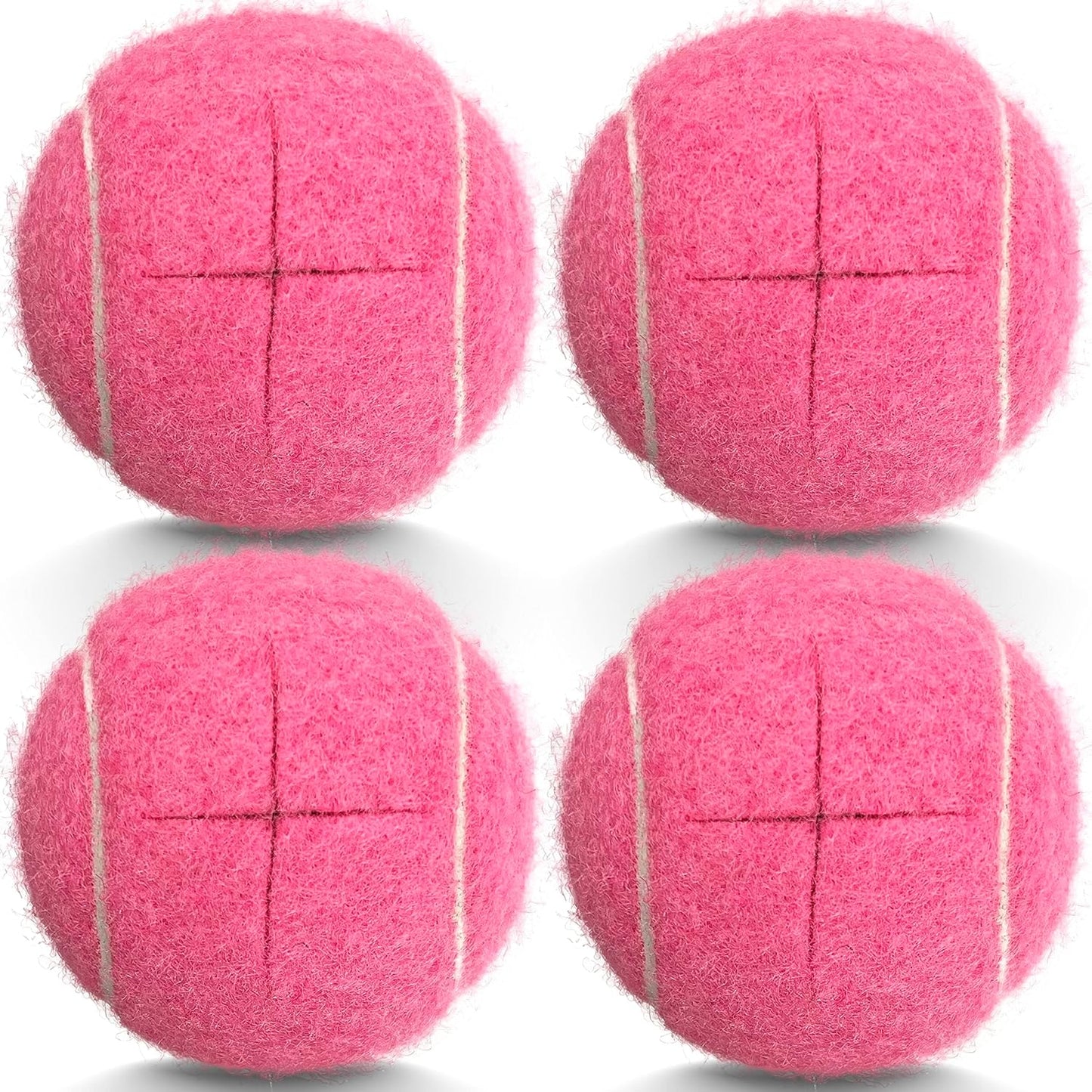 Precut Tennis Balls for Walkers, 4 PCS Heavy Duty Long Lasting Glide Balls - Precut for Easy Installation, Universal Felt Pads for Walker Legs & Furniture, Floor Protectors