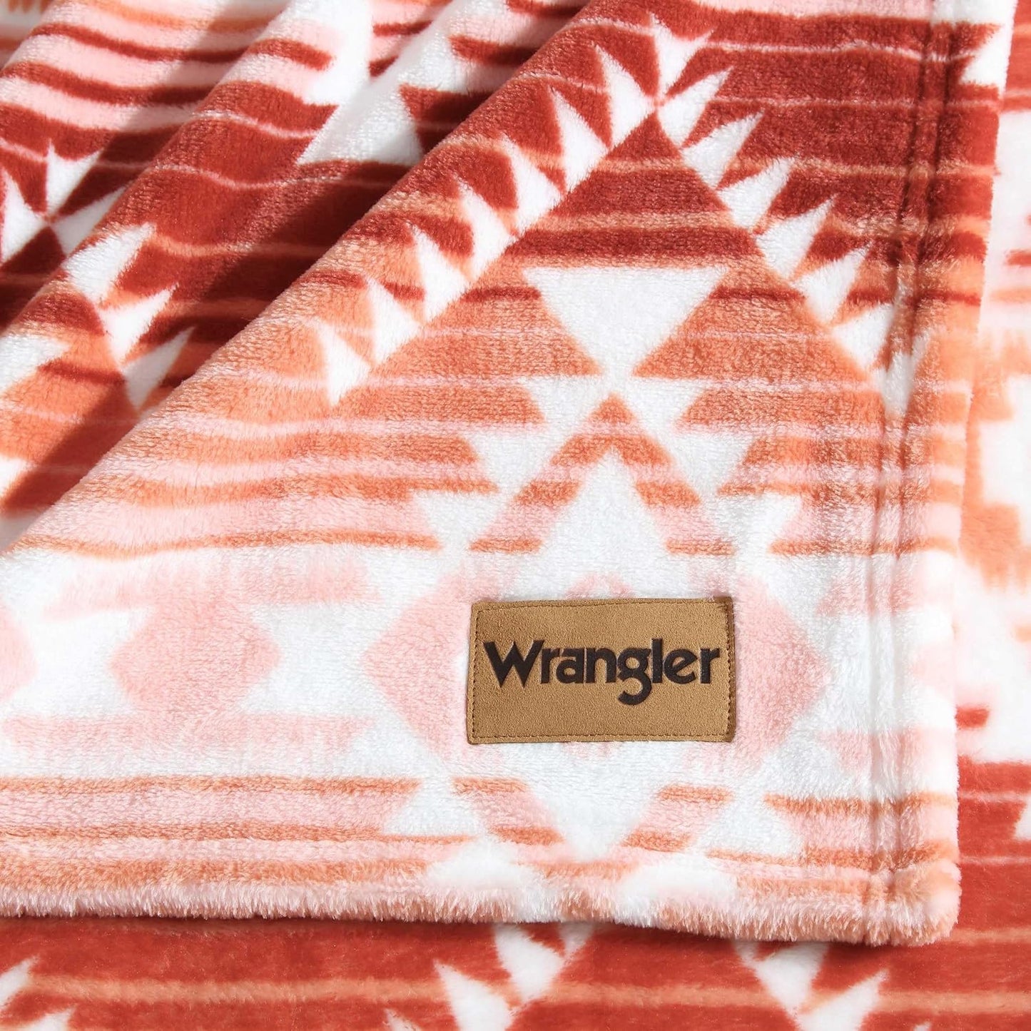 Wrangler - King Size Blanket, Super Soft & Reversible Plush Fleece Bedding, Throw Blanket for Couch or Bed (Jericho Peach Pink)