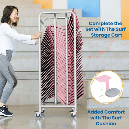 ECR4Kids The Surf Portable Activity Lap Desk, Classroom Essentials, Pink