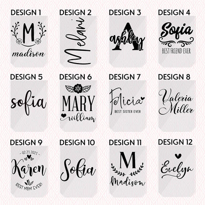 Personalized Wine Tumblers, 12 oz Light Pink, 12 Designs, Stainless Steel Custom Wine Tumblers, Double-Wall, Vacuum Insulated, Personalized Gifts for Women