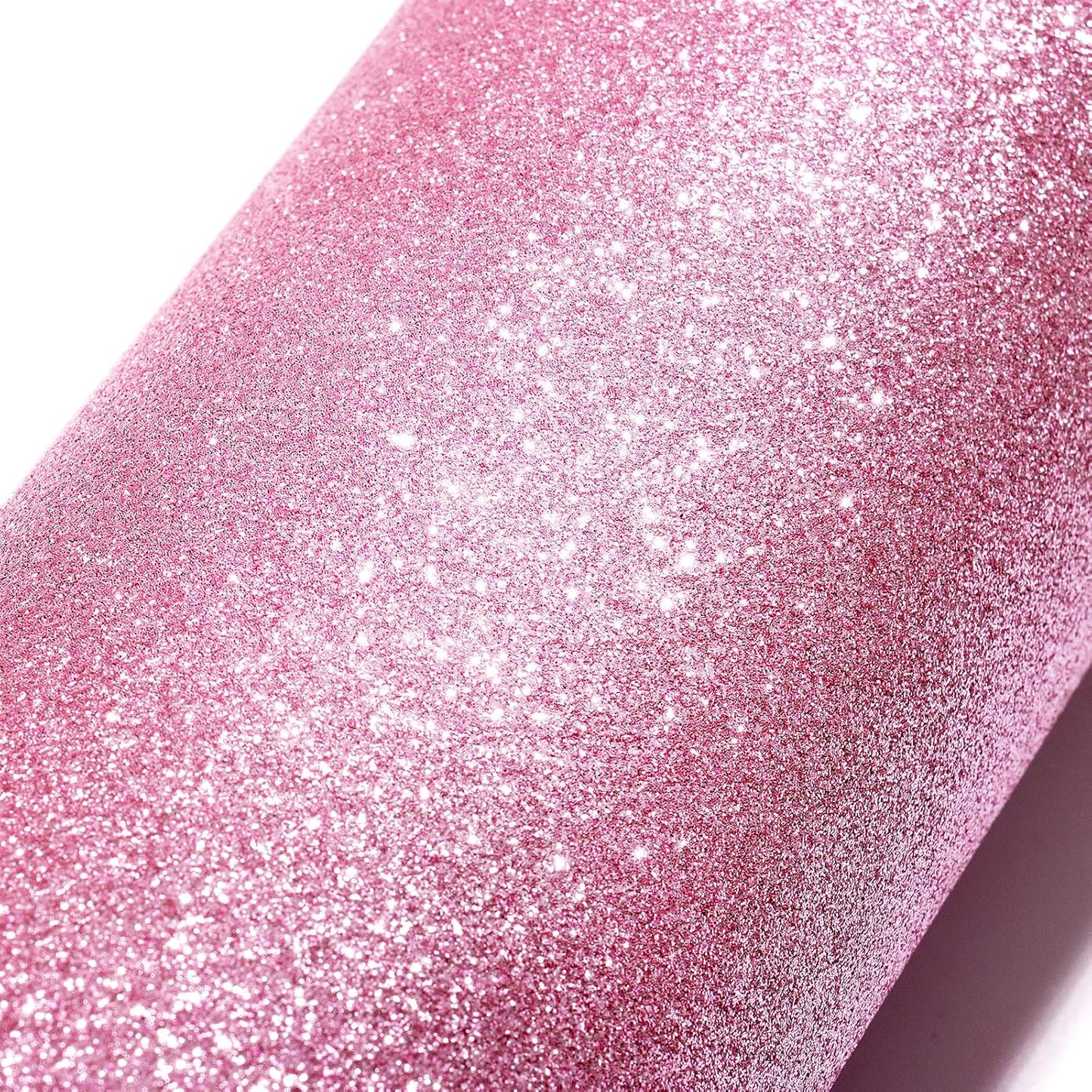 Stickyart Light Pink Glitter Wallpaper - Peel and Stick Decorative Self Adhesive Glitter Fabric - Removable Sparkle Wallpaper for Bedroom & Girls Room Walls - 15.8"x78.7"