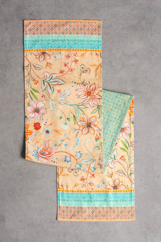 Maison d' Hermine Table Runner 100% Cotton Double Layer Table Runners 108 inches Long Decorative for Home Kitchen Dining Party Farmhouse Hotel Restaurants Spring Summer - Luxury Loft - Peach
