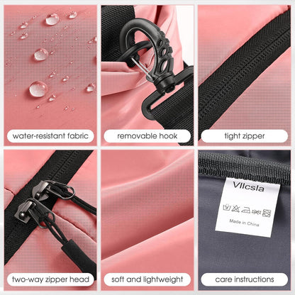 Gym Bag for Women Small Light Pink 45x27x20 cm with Wet Pocket, Overnight Travel Sports Tote Bags for Fitness, Workout