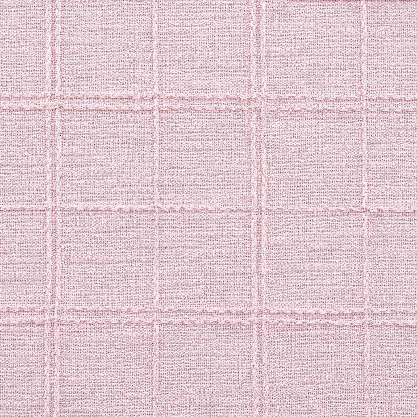 ZeeMart Linen Checked Farmhouse Table Runner, 13x72 Inches Pink | Raised Grid Design, Rich Woven Texture, Linen Blend Table Runners 72 Inches Long, Machine Washable, Boho Home Kitchen Decor