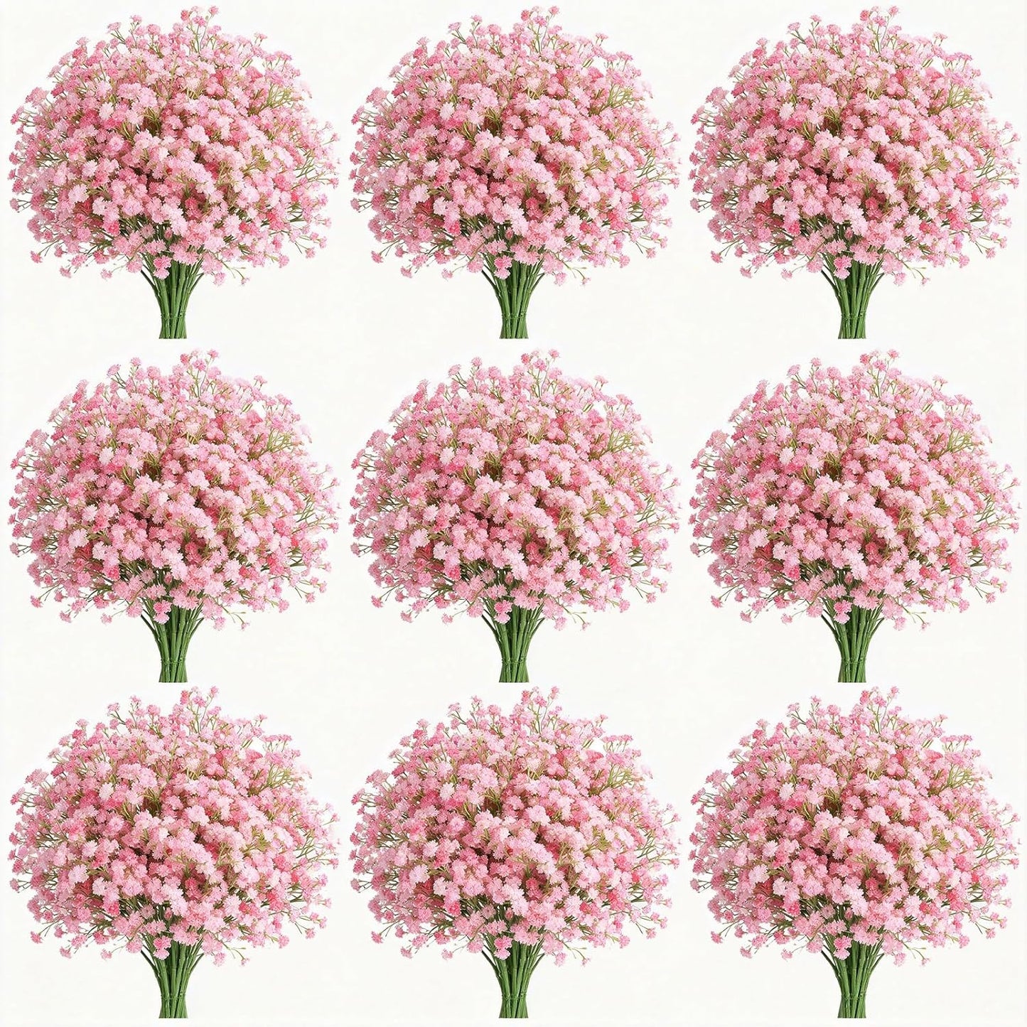 120 PCS Babys Breath Artificial Flowers - Real Touch Fake Gypsophila for DIY Wedding Arches Floral Arrangements Bouquets Centerpieces Decorations - Pink