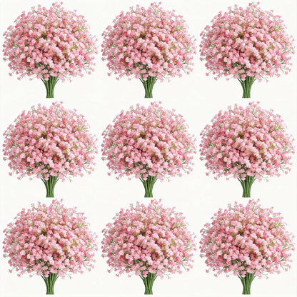 120 PCS Babys Breath Artificial Flowers - Real Touch Fake Gypsophila for DIY Wedding Arches Floral Arrangements Bouquets Centerpieces Decorations - Pink