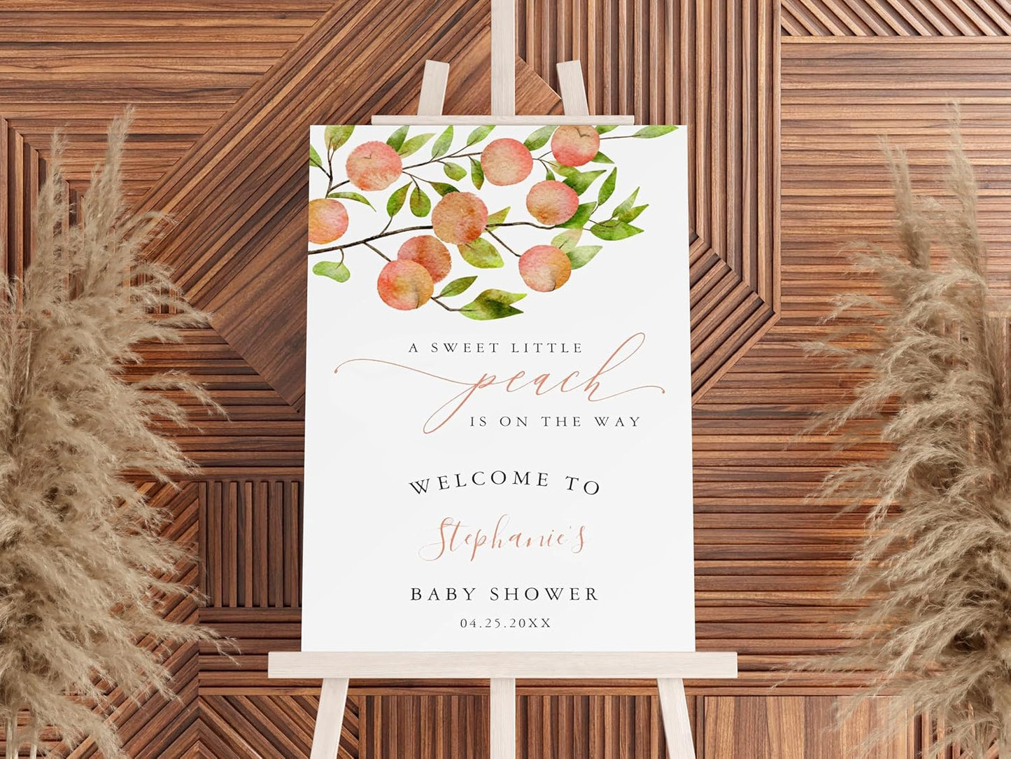 Generic Personalized A Sweet Little Peach Is On The Way Baby Shower Welcome Sign, Sweet as a Peach Baby Shower Sign, Baby Shower Party Porch Door Welcome Signs, Baby Shower Decoration