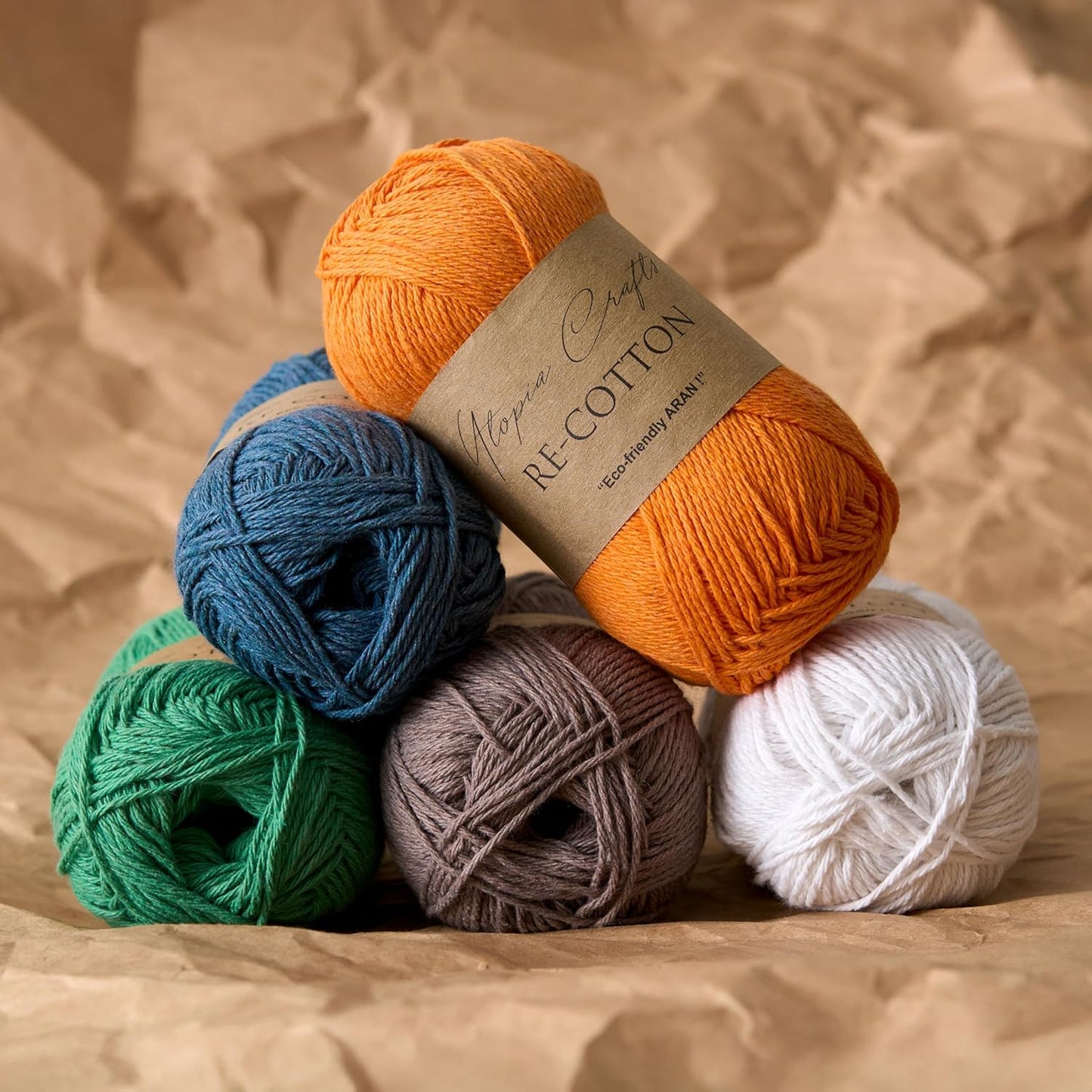 Re-Cotton Knitting Yarn 3X 100g / 3.52oz (Light Pink, 3 Pack)